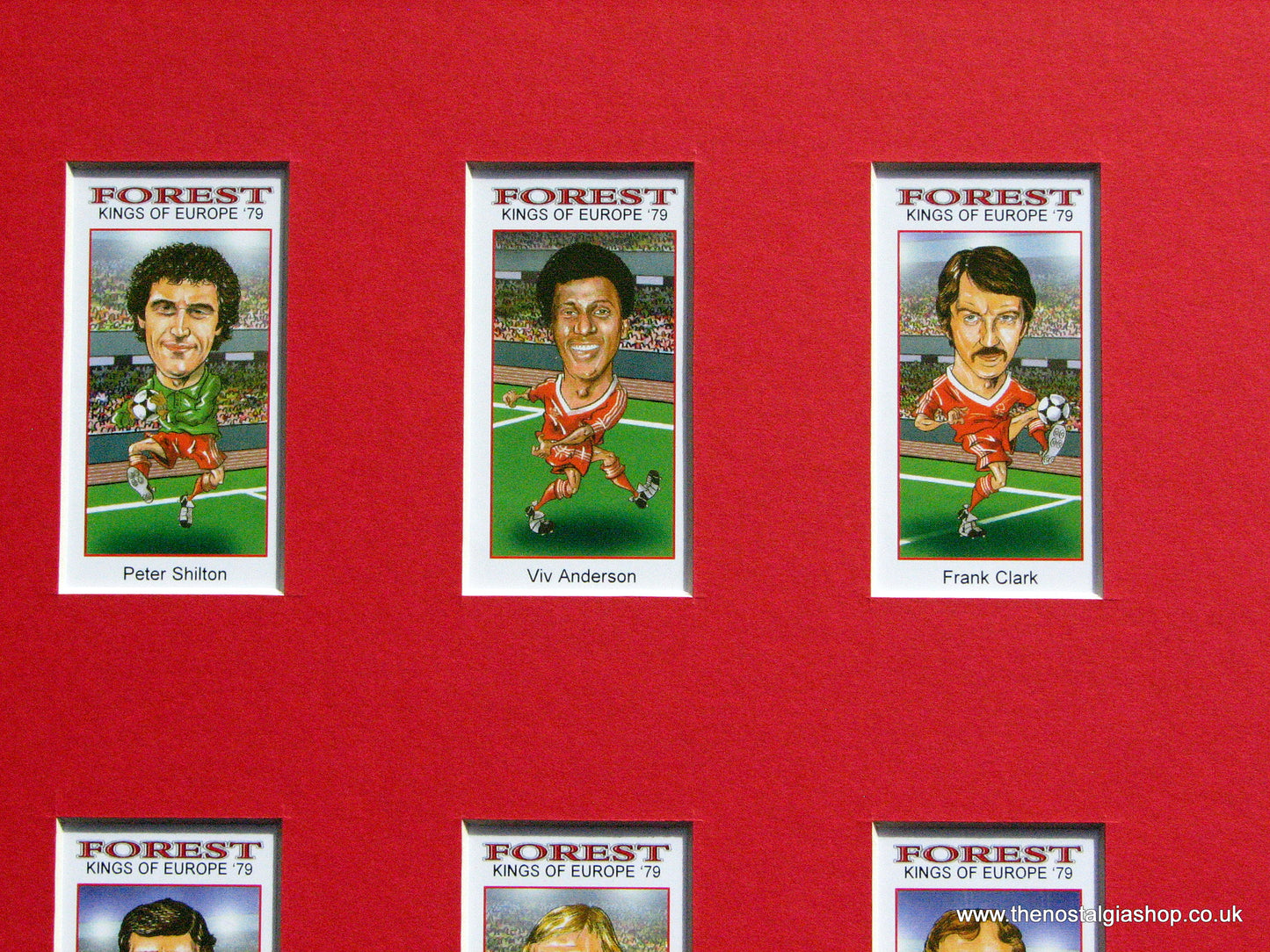 Nottingham Forest. Kings of Europe 1979. Mounted Football Card Set.