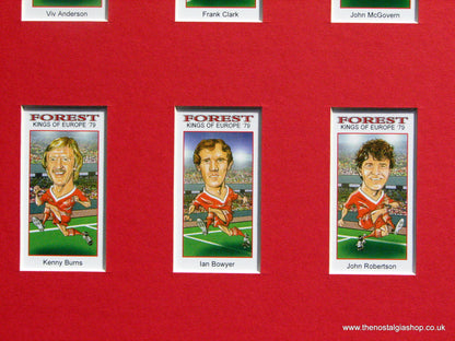 Nottingham Forest. Kings of Europe 1979. Mounted Football Card Set.
