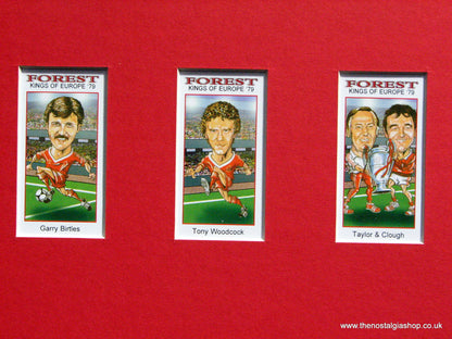 Nottingham Forest. Kings of Europe 1979. Mounted Football Card Set.