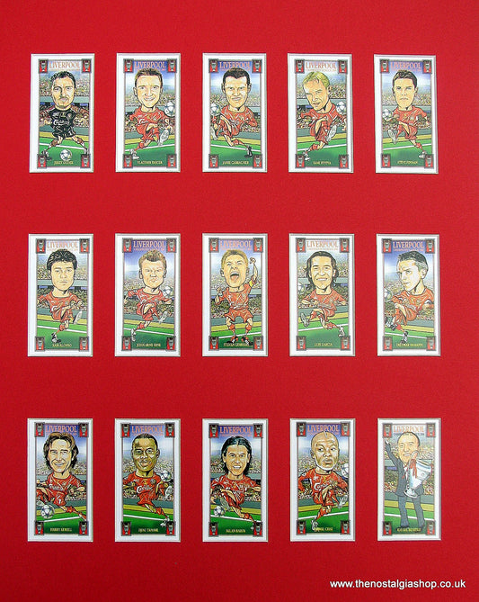 Liverpool Champions League 2005. Mounted Football Card Set.