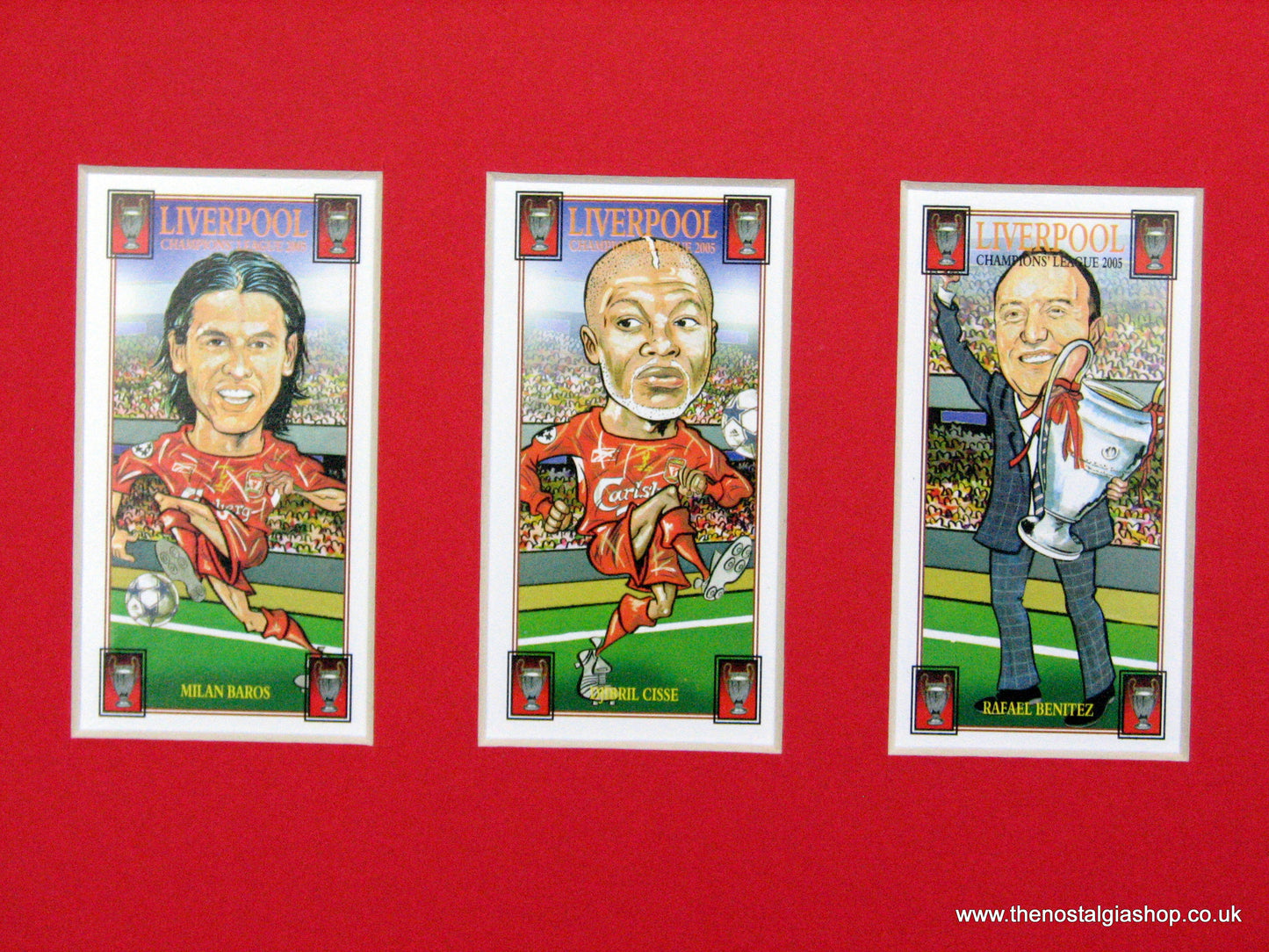 Liverpool Champions League 2005. Mounted Football Card Set.