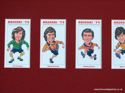 Arsenal FA Cup Winners 1979 Mounted Football Card Set