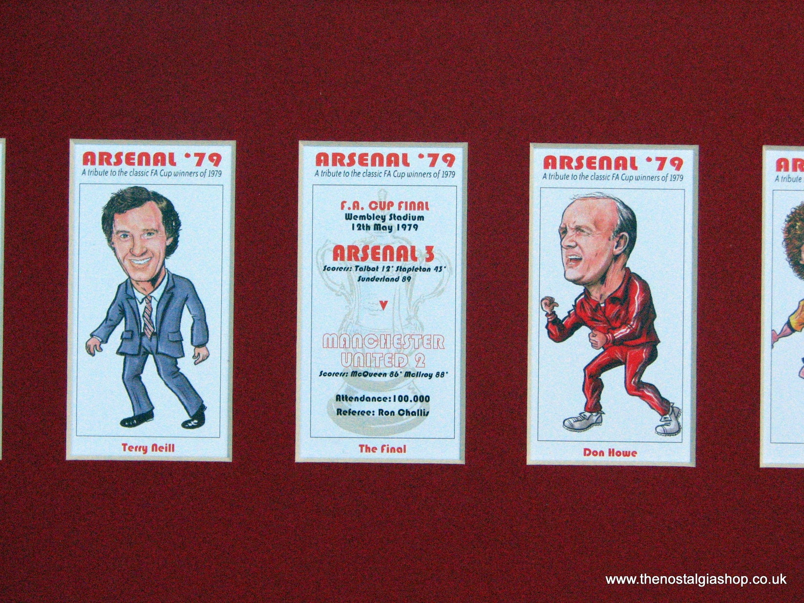 Arsenal FA Cup Winners 1979 Mounted Football Card Set The Nostalgia Shop