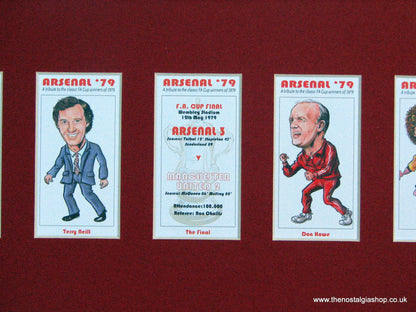 Arsenal FA Cup Winners 1979 Mounted Football Card Set
