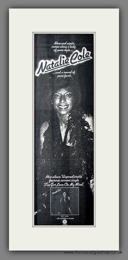 Natalie Cole. Unpredictable. Original Advert 1977 (ref AD200013)