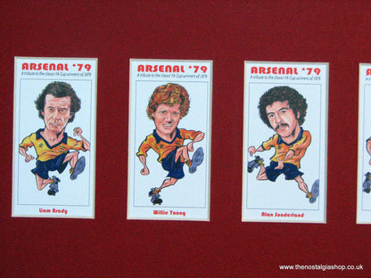 Arsenal FA Cup Winners 1979 Mounted Football Card Set
