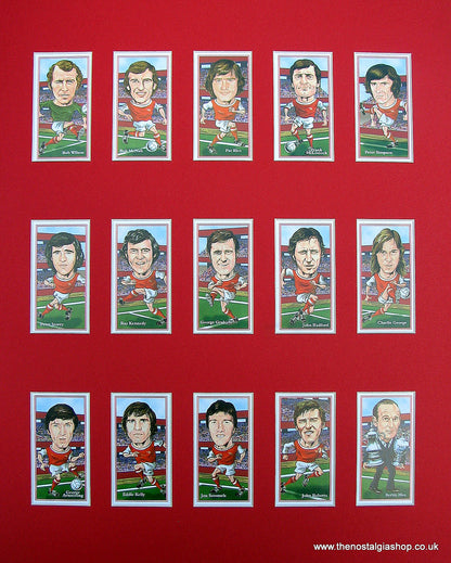 Arsenal 1970-71 Double winners. Mounted Football card set