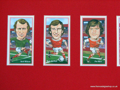 Arsenal 1970-71 Double winners. Mounted Football card set