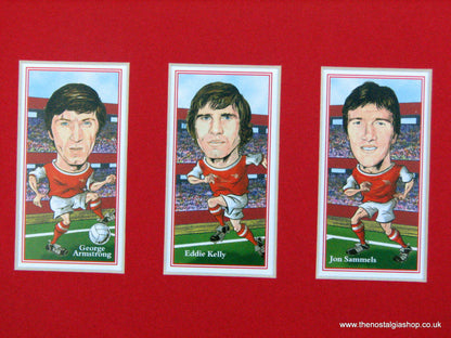Arsenal 1970-71 Double winners. Mounted Football card set