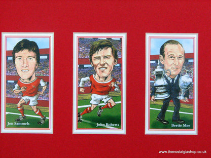 Arsenal 1970-71 Double winners. Mounted Football card set