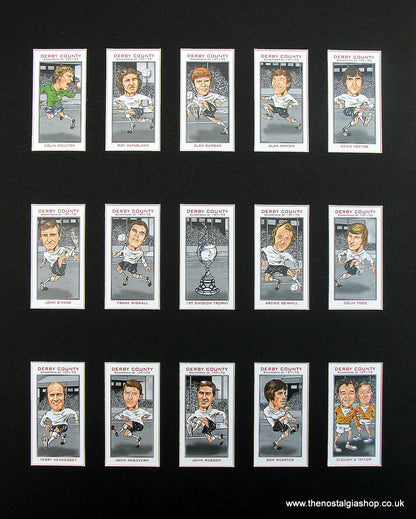 Derby County Champions of 1971-1972 Mounted Football Card Set