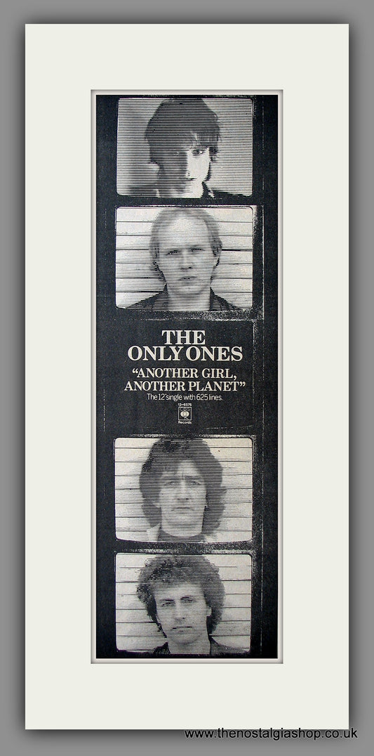Only Ones (The) Another Girl, Another Planet. Original Advert 1978 (ref AD200041)