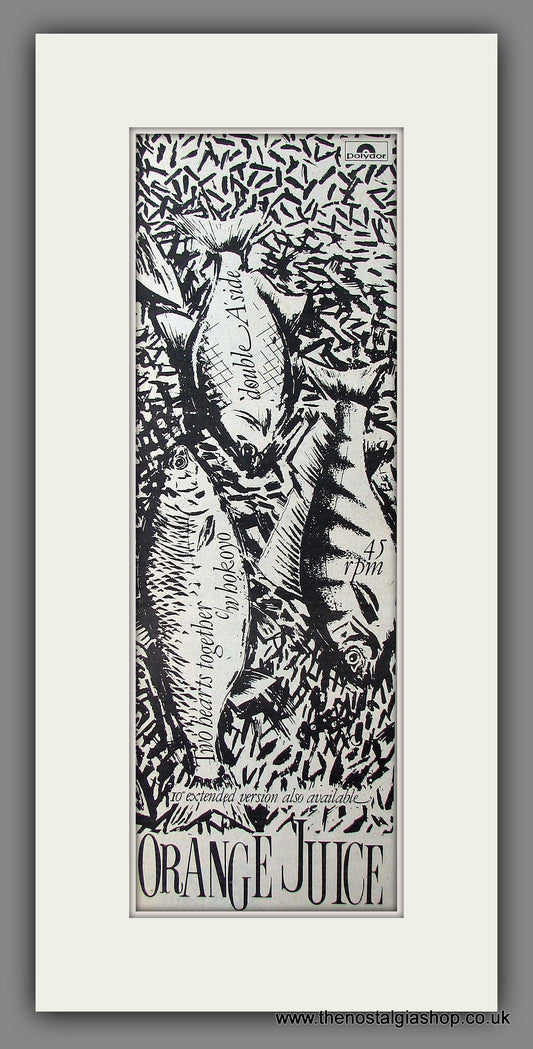 Orange Juice. Two Hearts Together. Original Advert 1982 (ref AD200046)