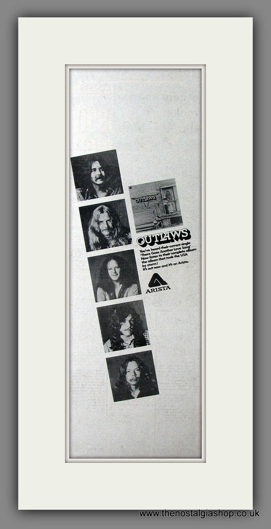 Outlaws. New Album. Original Advert 1975 (ref AD200047)