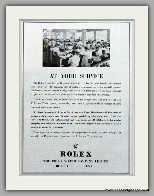 Rolex Watches Original Advert 1961 (ref AD7010)