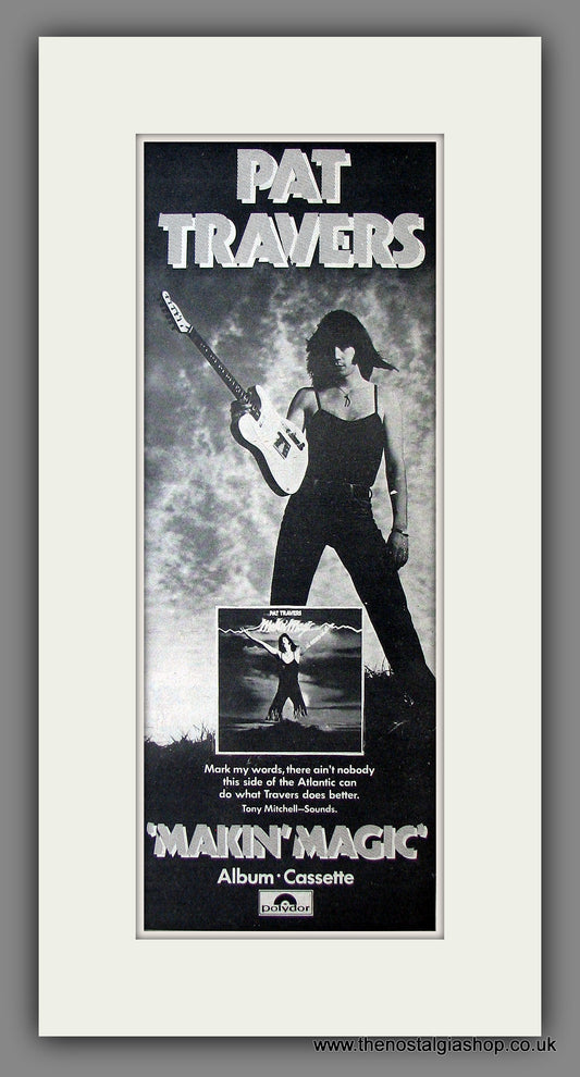 Pat Travers. Makin' Magic. Original Advert 1977 (ref AD200080)