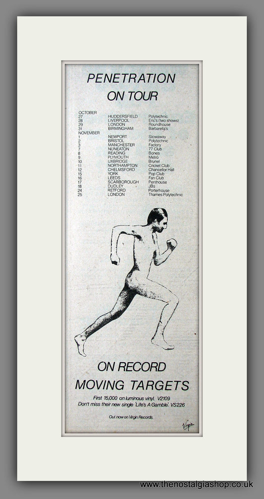 Penetration. UK Tour Dates. Original Advert 1978 (ref AD200084)