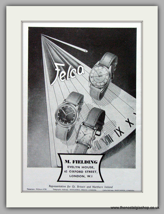 Felca Swiss Watches Original Advert 1951 (ref AD7031)