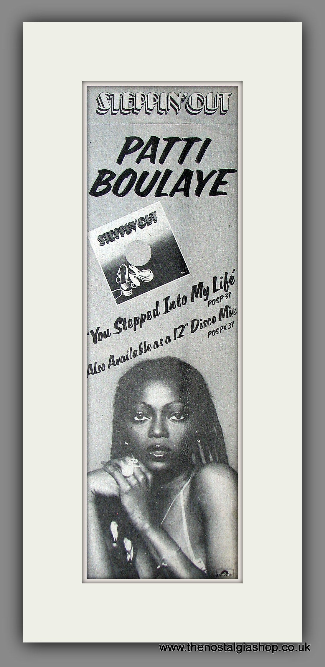 Patti Boulaye. Steppin' Out. Original Advert 1979 (ref AD200090)