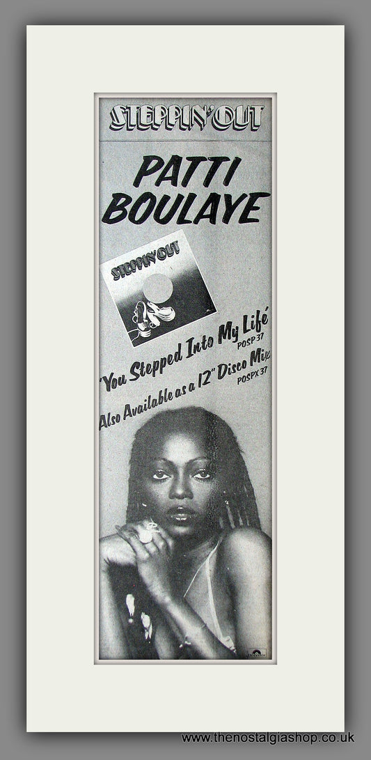 Patti Boulaye. Steppin' Out. Original Advert 1979 (ref AD200090)
