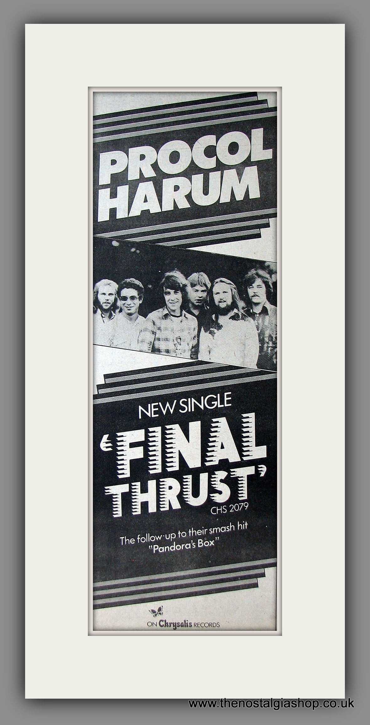 Procol Harum. Final Thrust. Original Advert 1975 (ref AD200098)