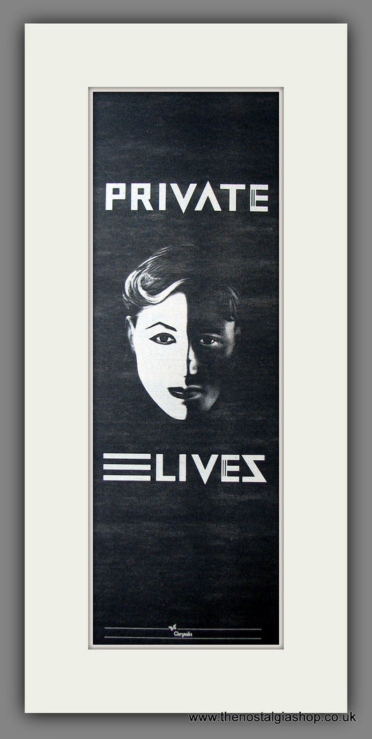 Private Lives. Original Advert 1982 (ref AD200108)