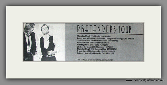 Pretenders. UK Tour. Original Double Advert 1979 (ref AD200112)