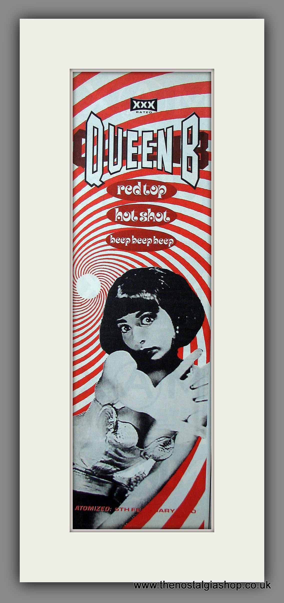 Queen B. Red Top Hot Shot. Original Advert 1990 (ref AD200121)