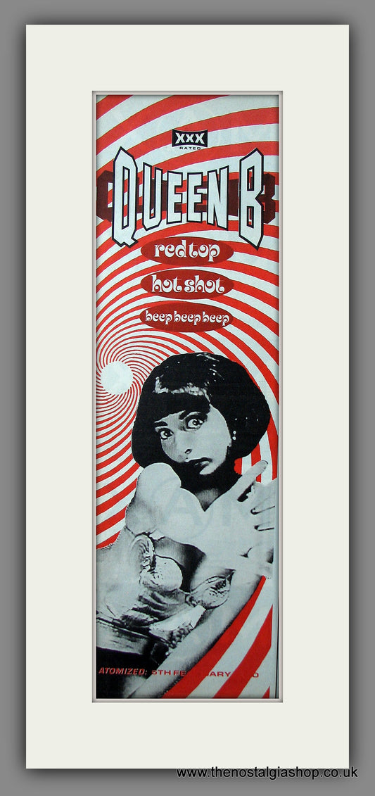 Queen B. Red Top Hot Shot. Original Advert 1990 (ref AD200121)
