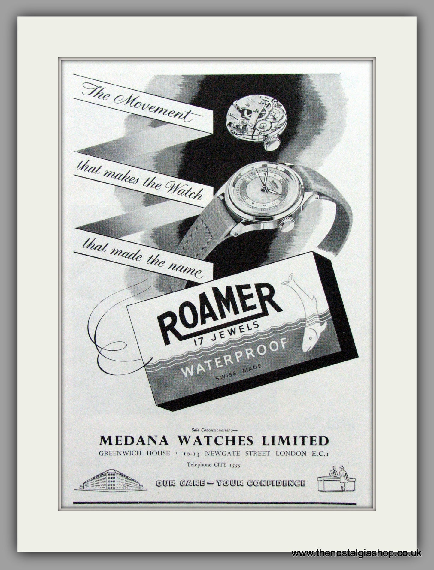 Roamer Watches Original Advert 1950 (ref AD7069)