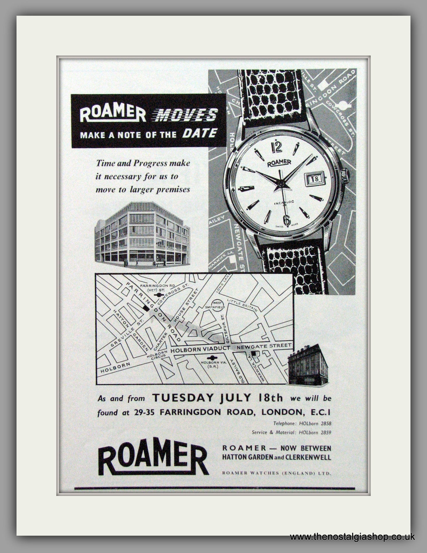 Roamer Watches Original Advert 1961 (ref AD7071)