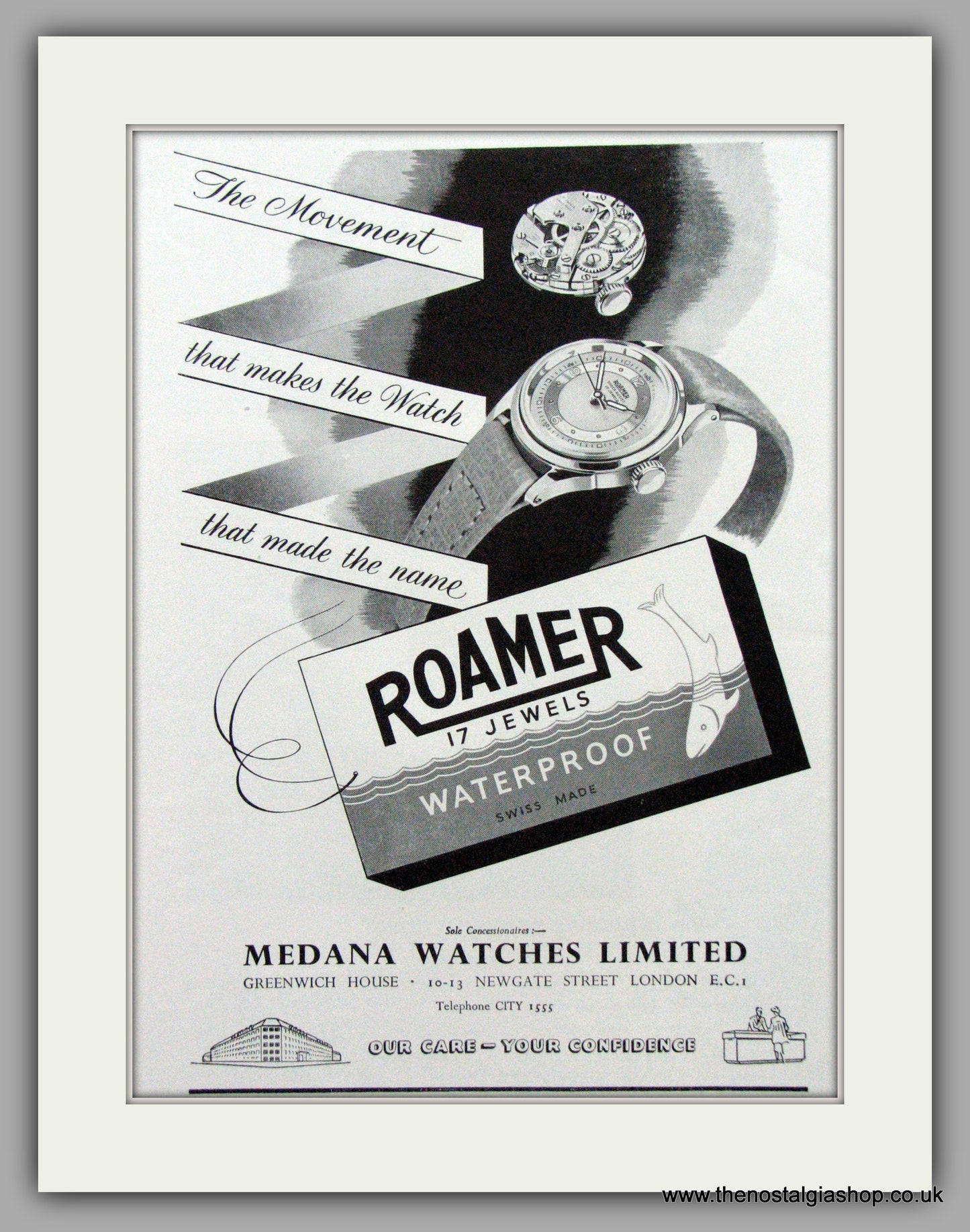 Roamer Watches Original Advert 1950 (ref AD7072)