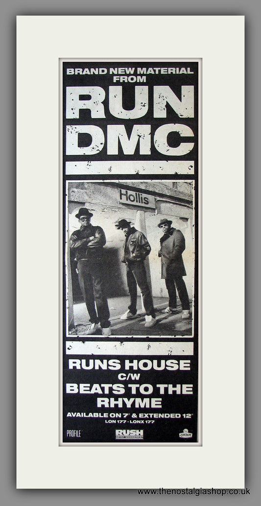 Run DMC, Runs House. Original Advert 1988 (ref AD200138)