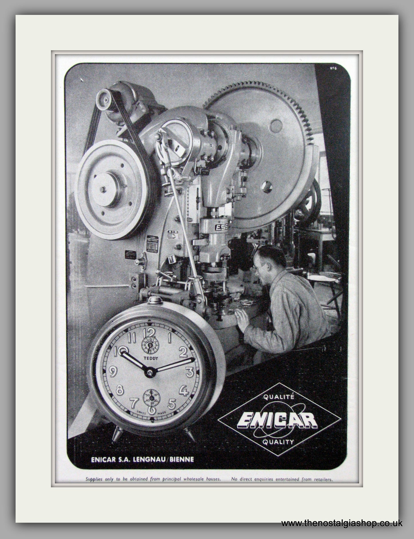 Enicar Watches. Original Advert 1948 (ref AD7086)