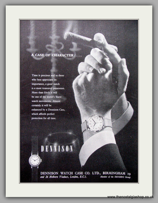 Dennison Watch Case Co. Original Advert 1961 (ref AD7088)