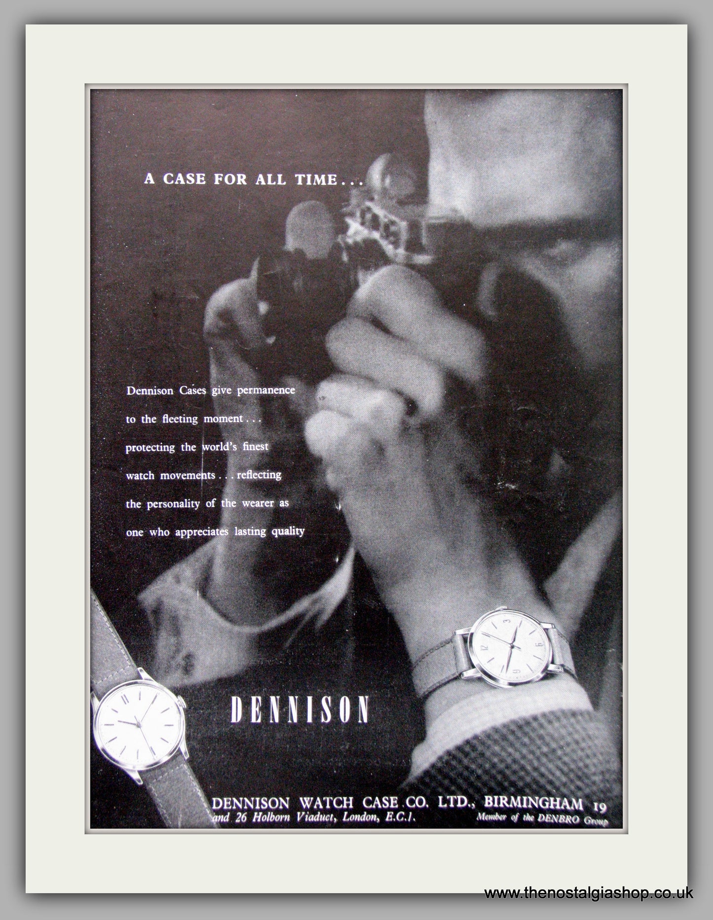 Dennison Watch Case Co. Original Advert 1960 (ref AD7090)