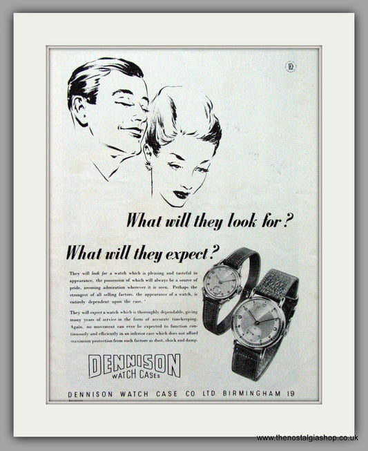 Dennison Watch Case Co. Original Advert 1949 (ref AD7094)
