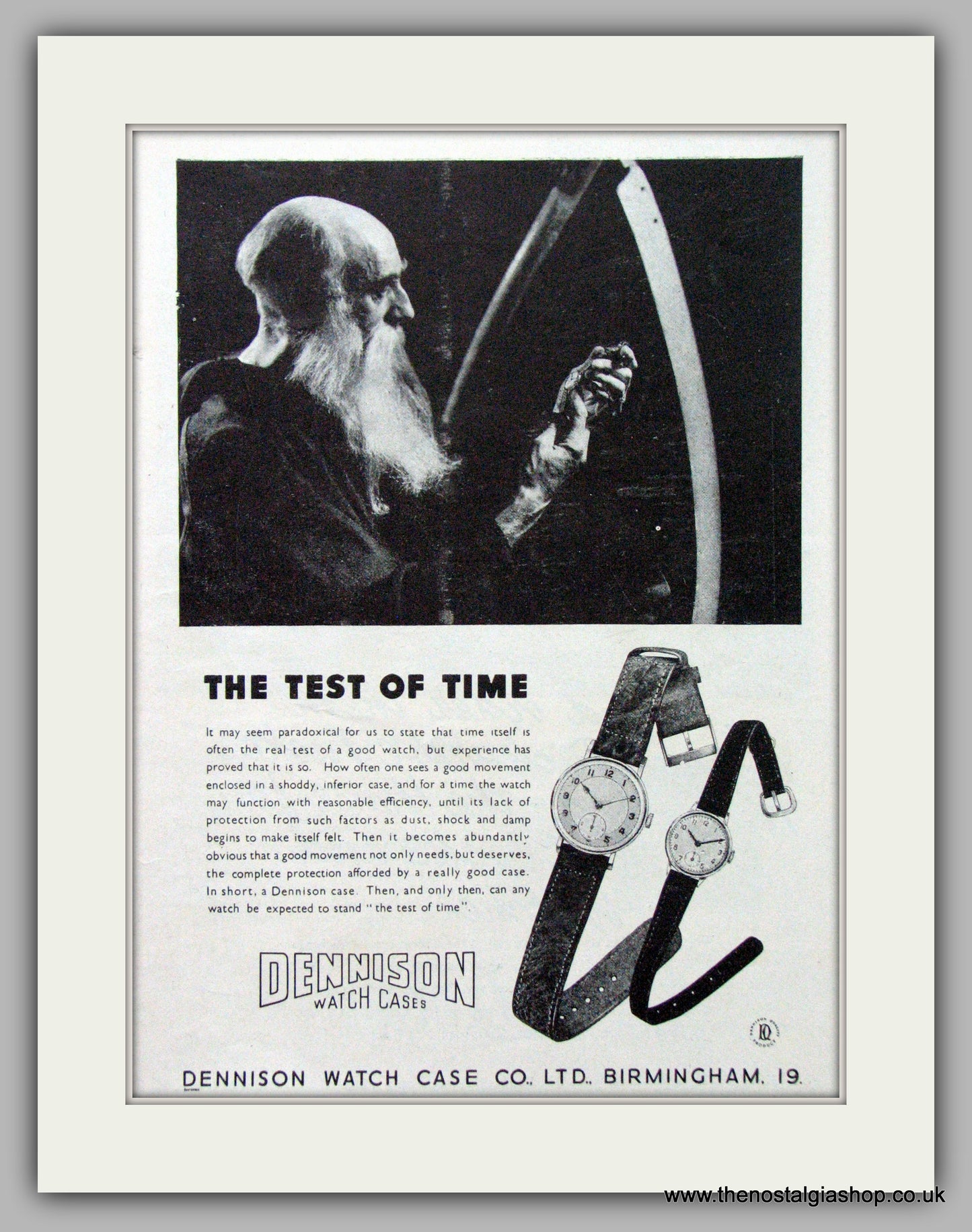 Dennison Watch Case Co. Original Advert 1949 (ref AD7098)