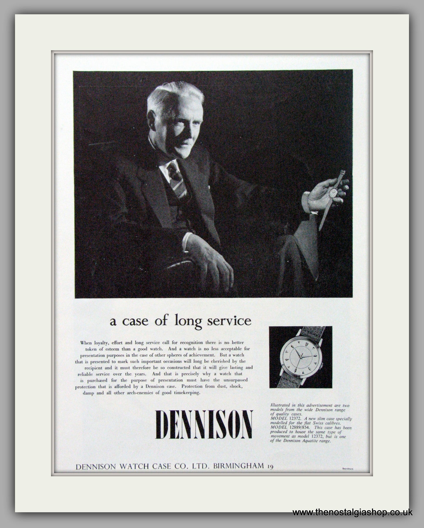Dennison Watch Case Co. Original Advert 1959 (ref AD7099)