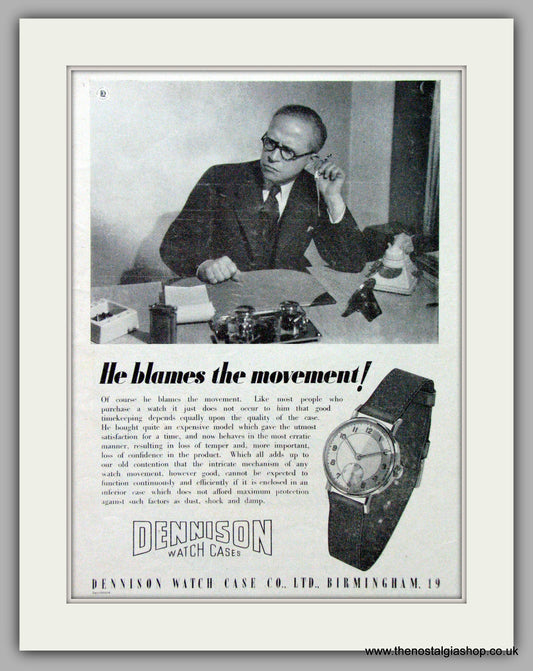 Dennison Watch Case Co. Original Advert 1949 (ref AD7100)