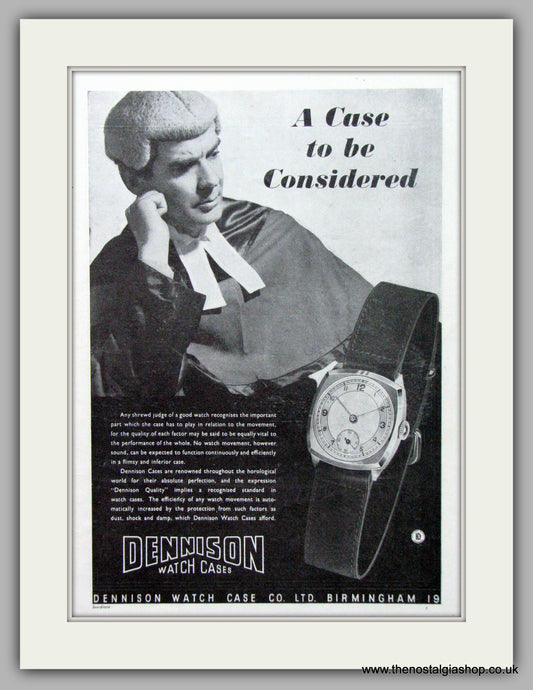 Dennison Watch Case Co. Original Advert 1948 (ref AD7103)