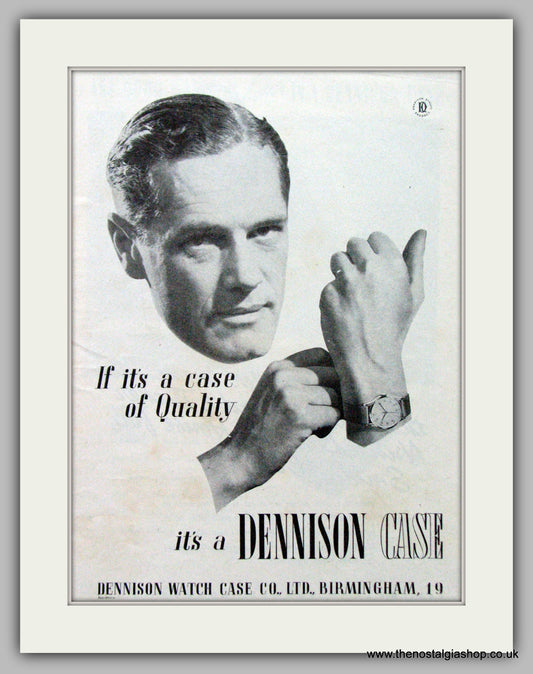 Dennison  Watch Case Co. Original Advert 1949 (ref AD7105)