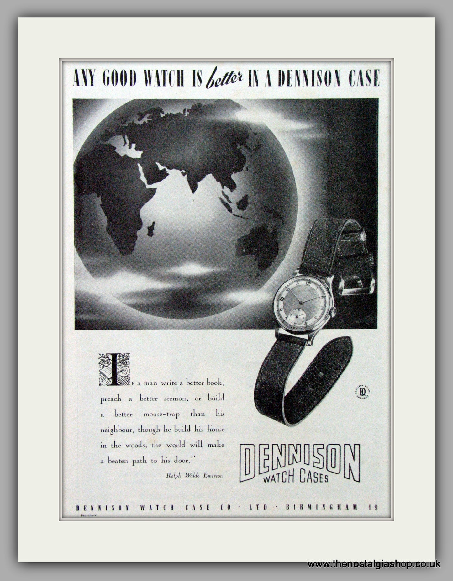 Dennison Watch Case Co. Original Advert 1949 (ref AD7106)