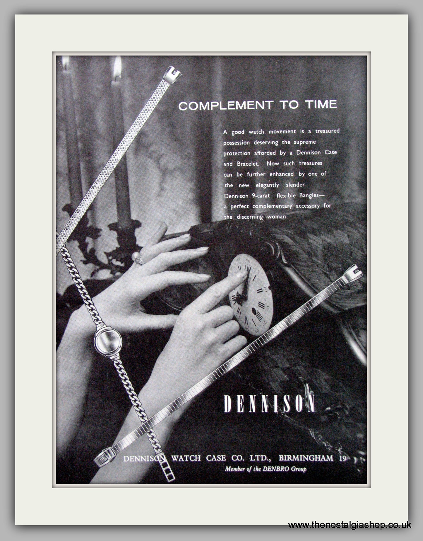 Dennison Watch Case Co. Ladies Bracelets. Original Advert 1963 (ref AD7108)