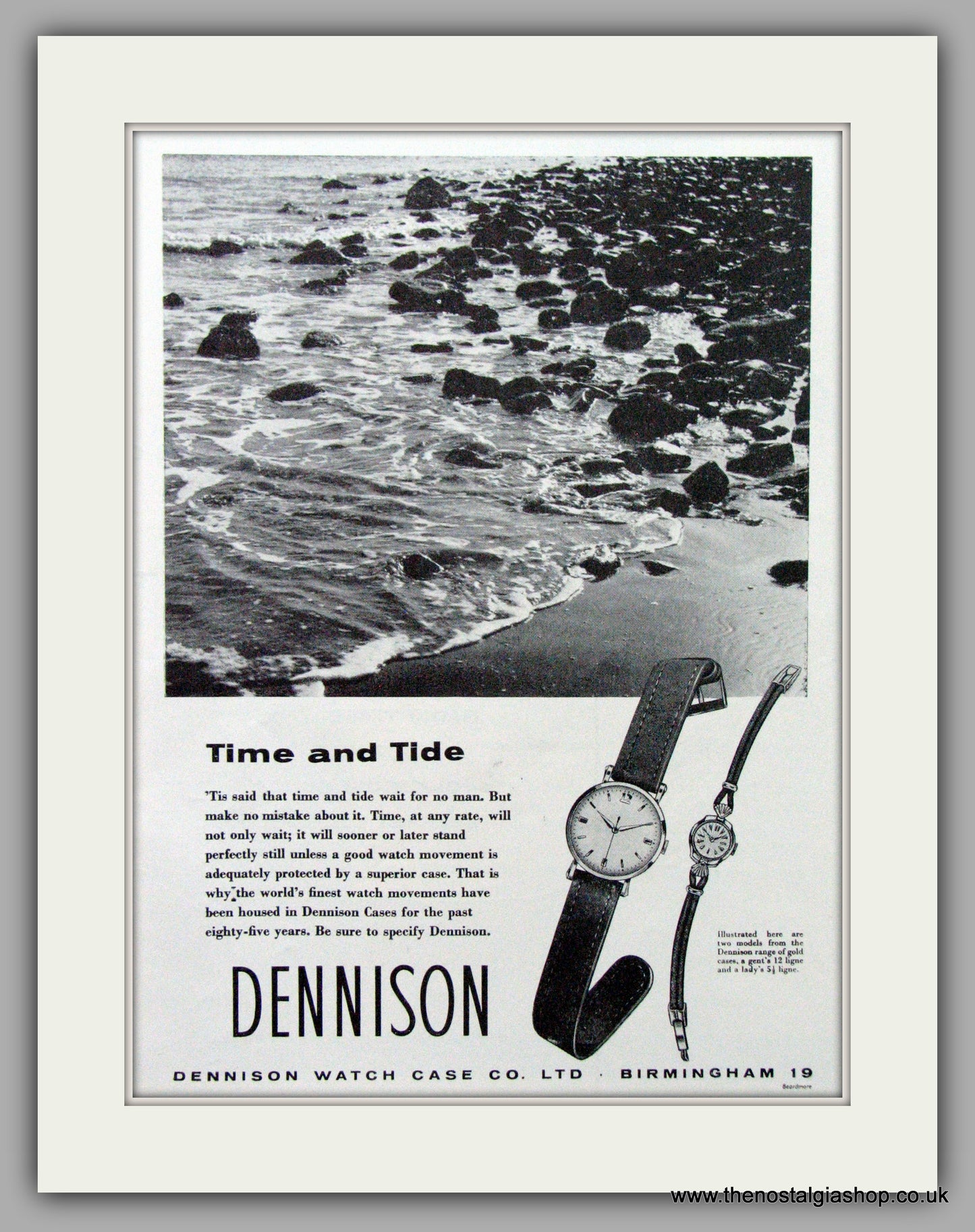 Dennison Watch Case Co. Original Advert 1959 (ref AD7113)