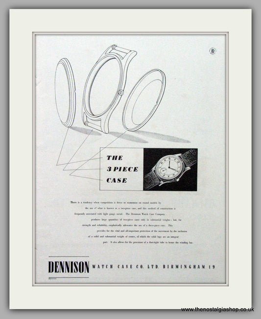 Dennison Watch Case Co. Original Advert 1950 (ref AD7117)