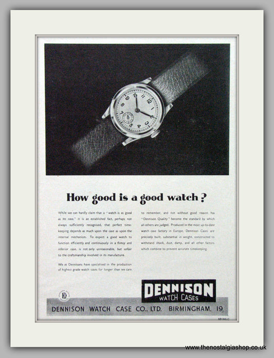 Dennison Watch Case Co. Original Advert 1946 (ref AD7118)