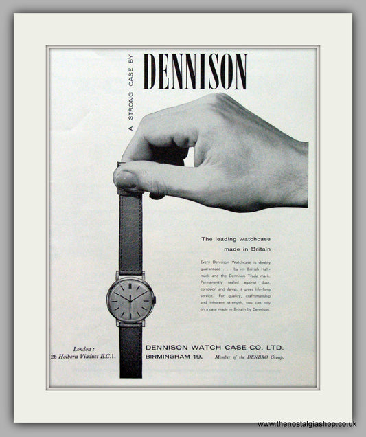 Dennison Watch Case Co. Original Advert 1962 (ref AD7119)