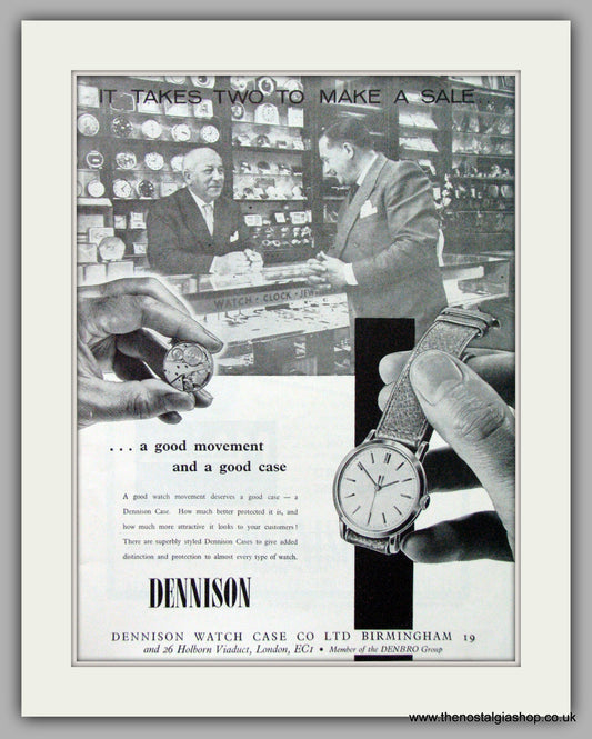 Dennison Watch Case Co. Original Advert 1961 (ref AD7120)