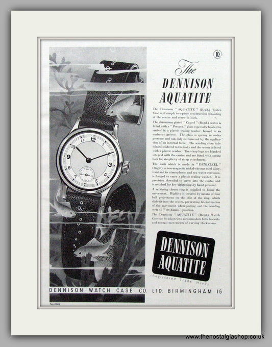 Dennison Watch Case Co. Original Advert 1950 (ref AD7124)